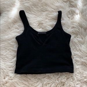 Black brandy crop top